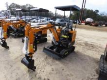 MIVA VA15 Mini excavator, 15hp gas engine, 4 post, canopy, 7" rubber tracks, 36" push blade, 18" buc