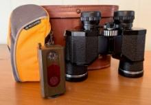 Bell and Howell Binoculars and US Pilot Light Mini Lantern