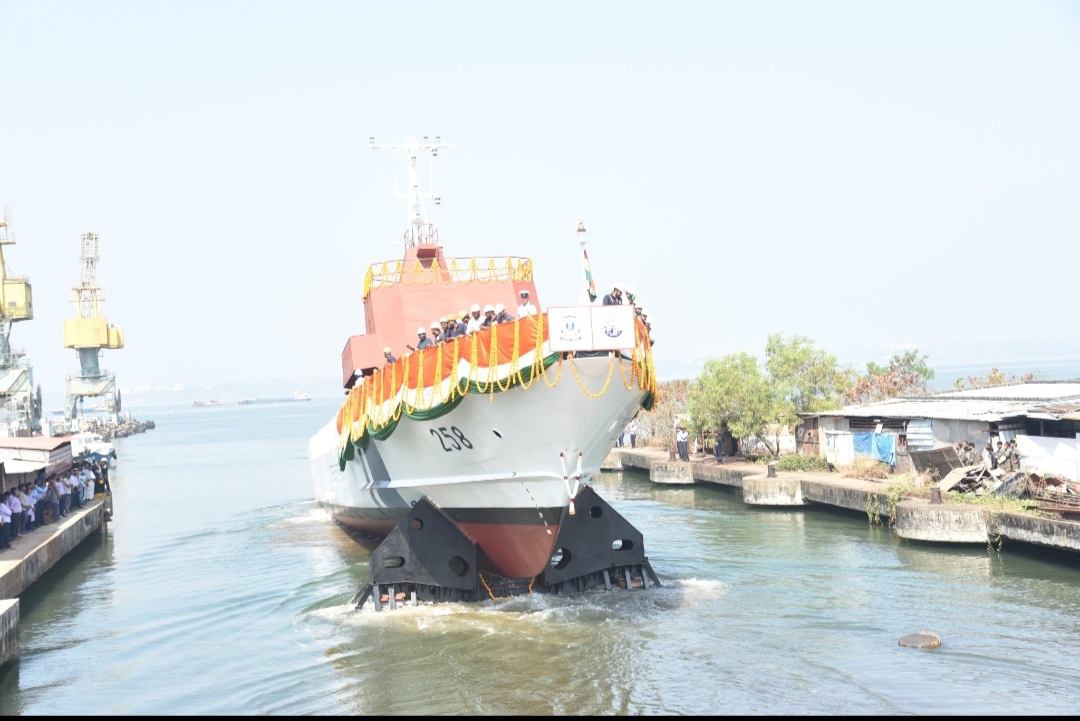 Goa Shipyard launches two indigenously designed Fast Patrol Vessels for Indian Coast Guard