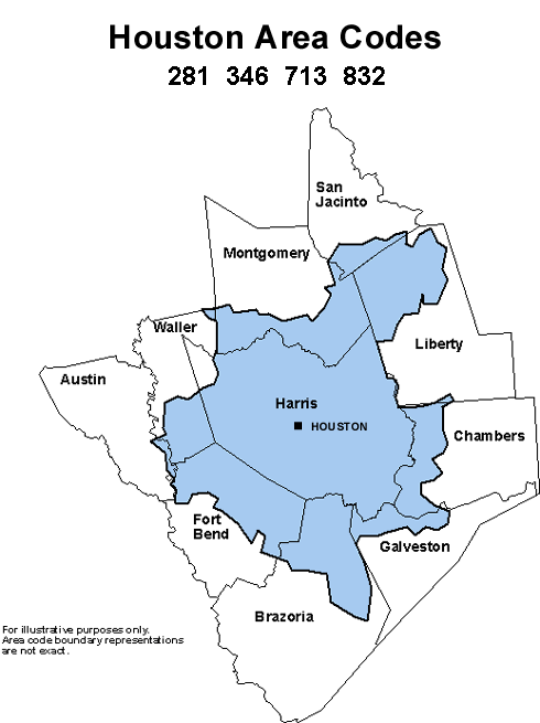 Houston Texas Area Code Map - Aggie Arielle