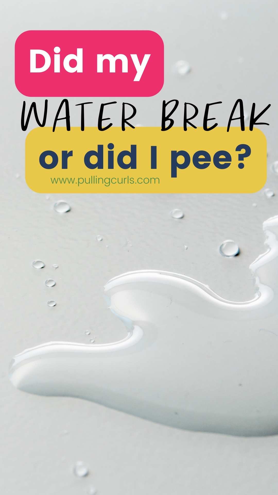 How can you tell if you peed or if your water broke? via @pullingcurls