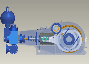 Figure 1a. Triplex pump side view