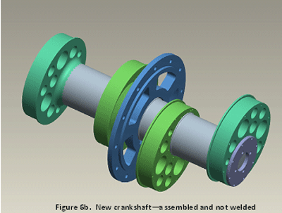 New crankshaft - assembled and not welded