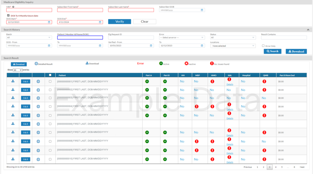 Advanced Medical Insurance Eligibility Verification Software