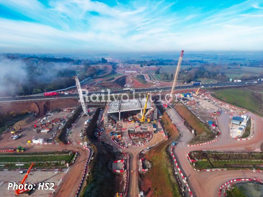 Giant HS2 box structure under A46 approaches final phase of construction