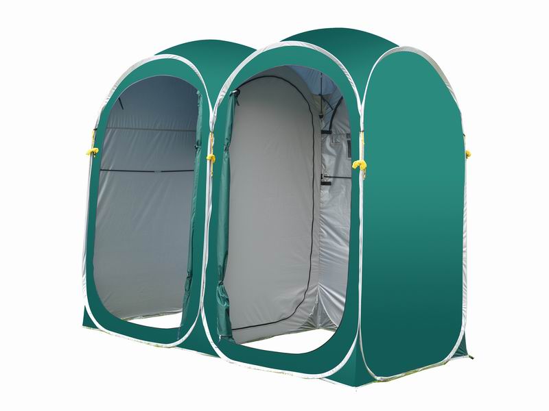 2-Room Easy Up Portable Privacy Shelter Toilet Tent