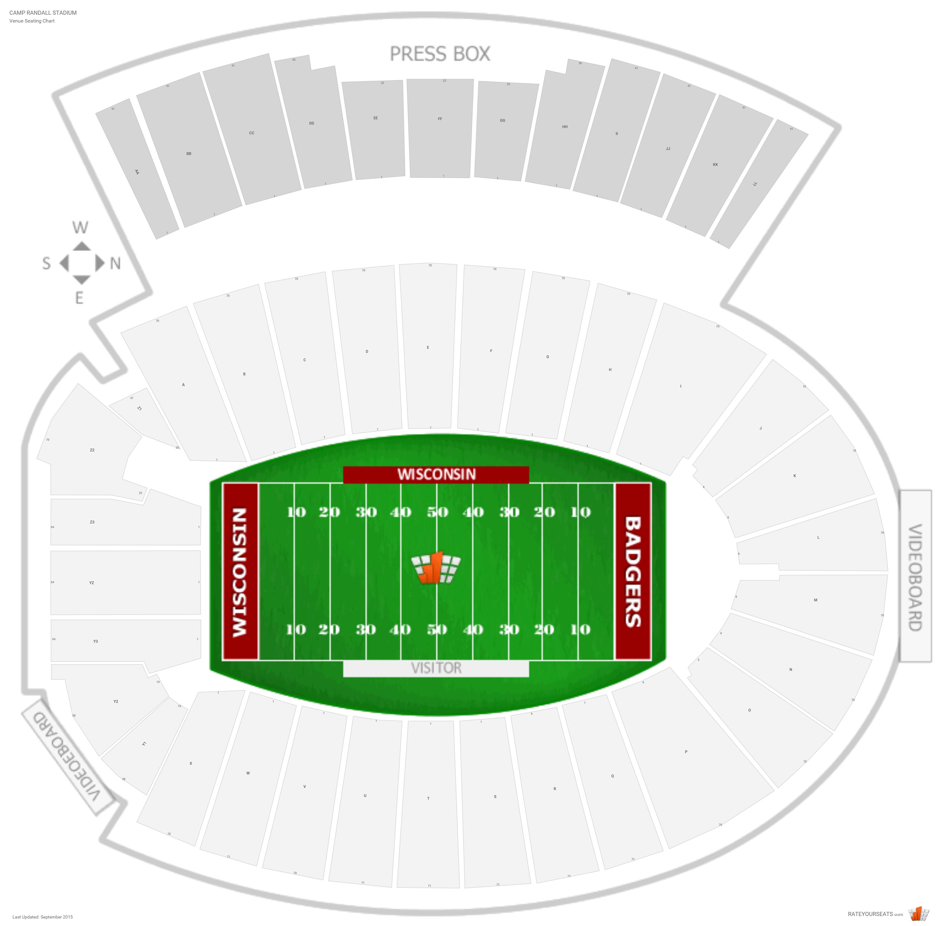 Camp Randall Stadium Gate Map