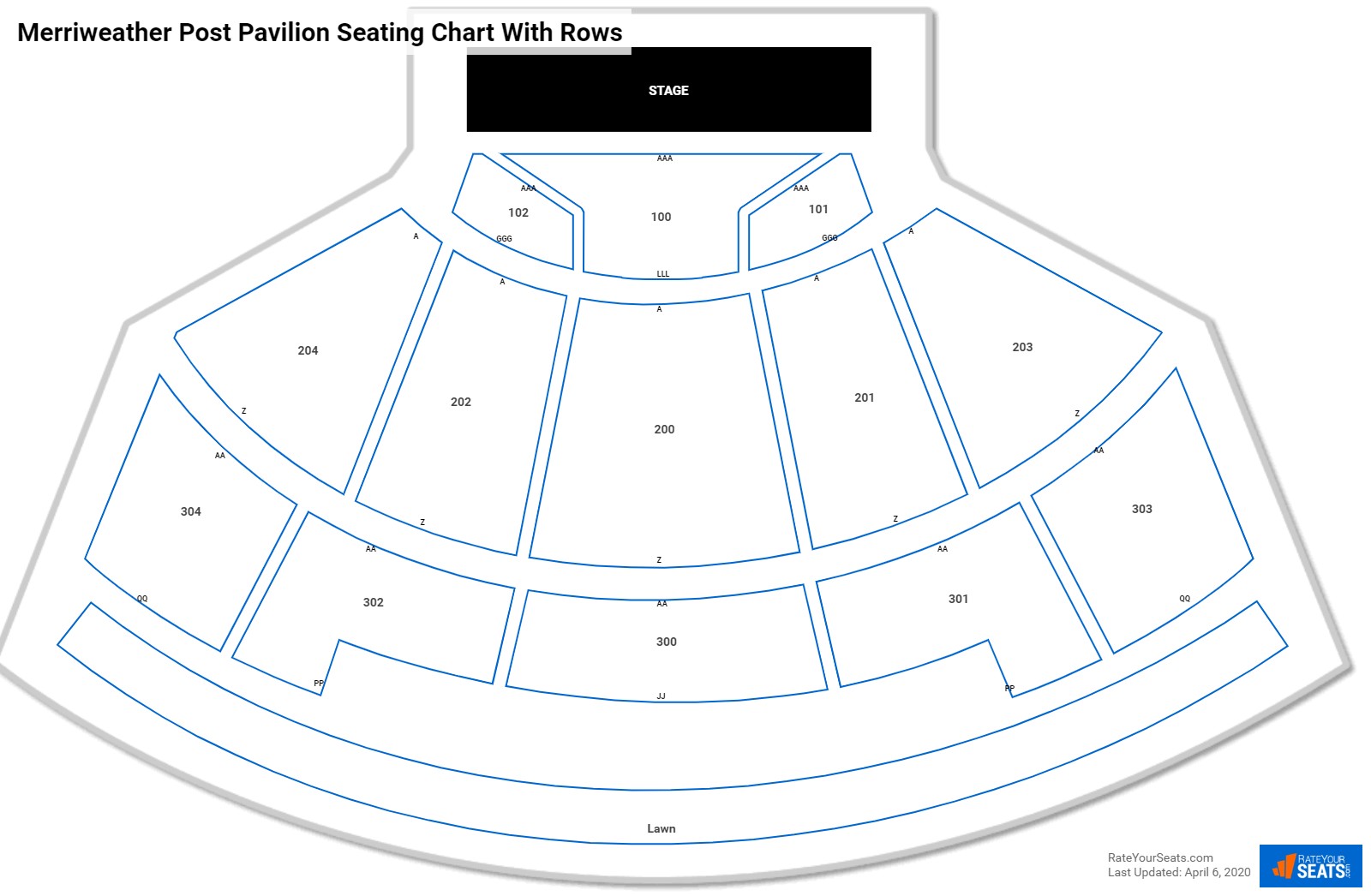 Merriweather Post Pavillion Seating Chart