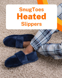 SnugToes Heated Slippers for Relief from Cold Feet