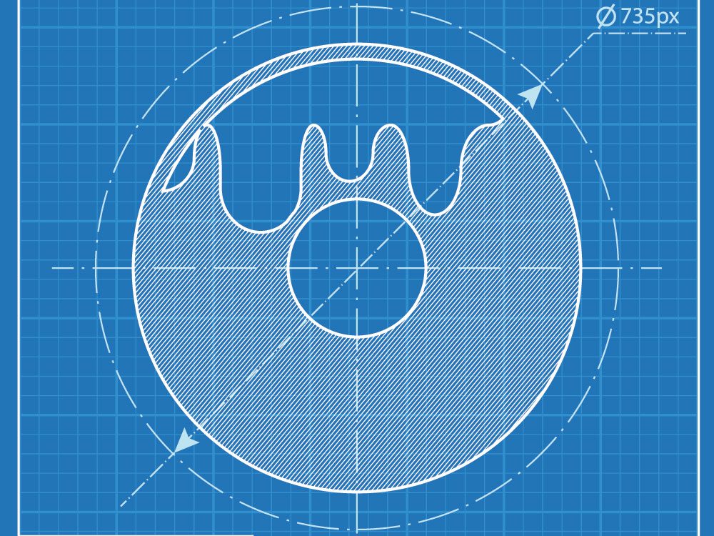 The shape of a Tim Hortons donut