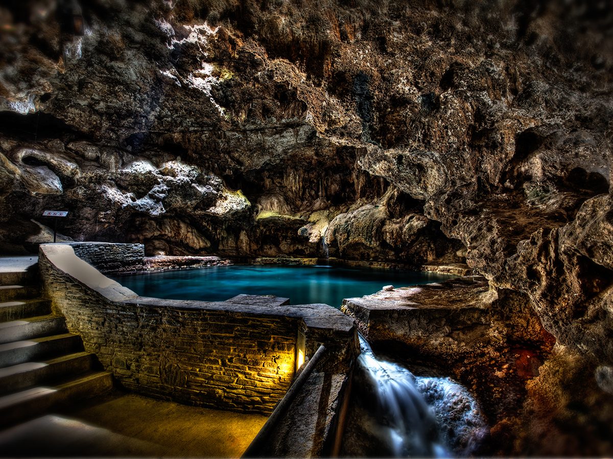 Cave exploring in Canada - Cave and Basin, Banff