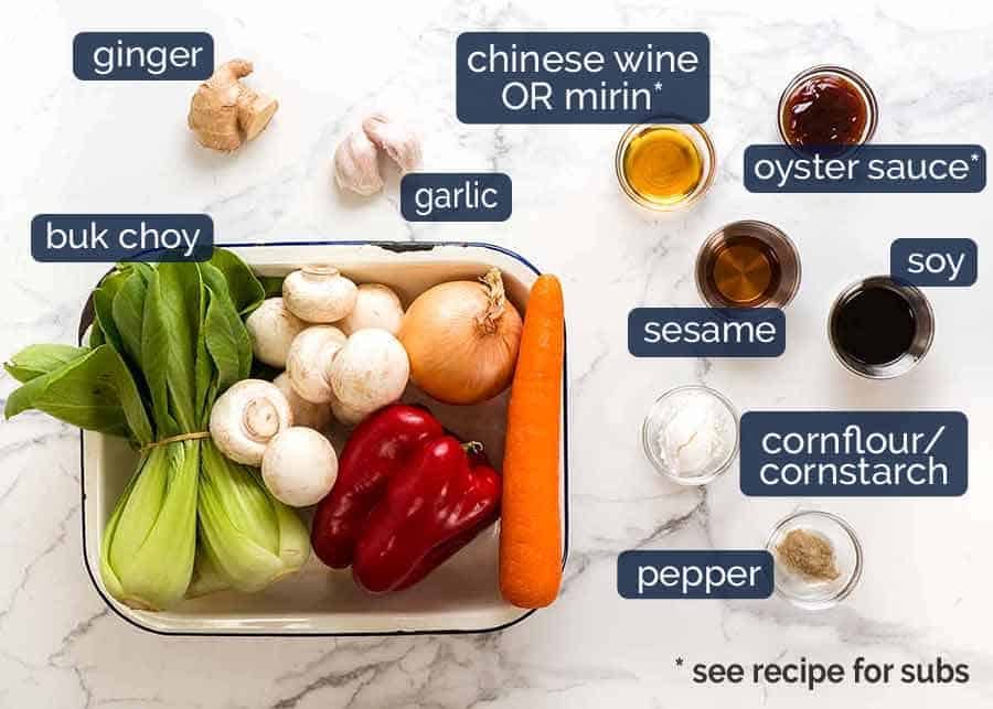 What goes in Vegetable Stir Fry