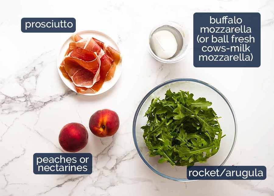 Ingredients in Peach Salad