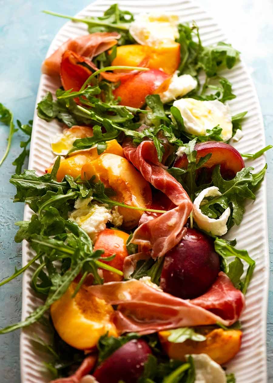 Large platter of Peach Salad