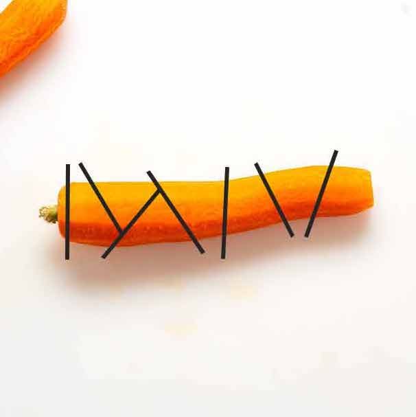 How to cut carrots for roasting