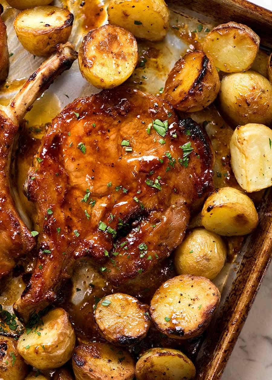 Oven Baked Pork Chops with Potatoes | RecipeTin Eats