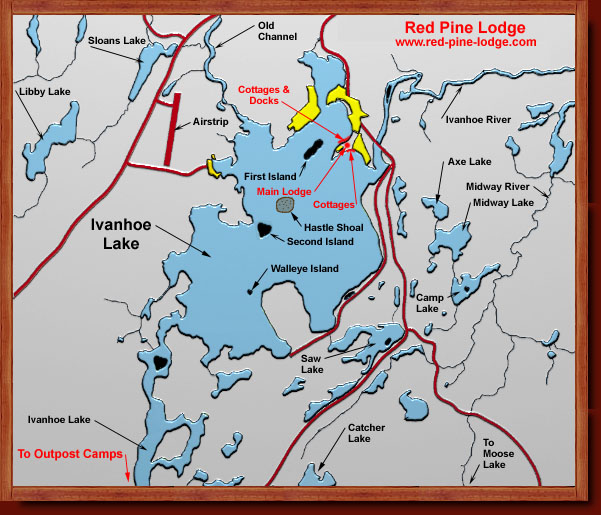 Ivanhoe Lake Fishing Map