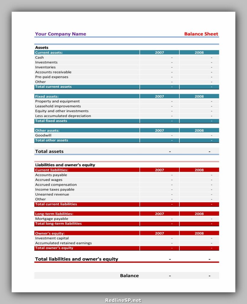 Balance Sheet 07