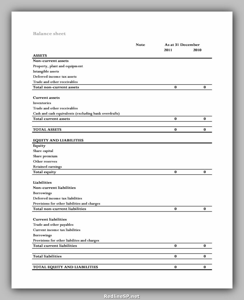 Balance Sheet Template 23