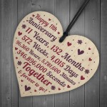 Anniversary Wooden Heart To Celebrate 11th Wedding Anniversary