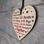 Anniversary Wooden Heart To Celebrate 11th Wedding Anniversary