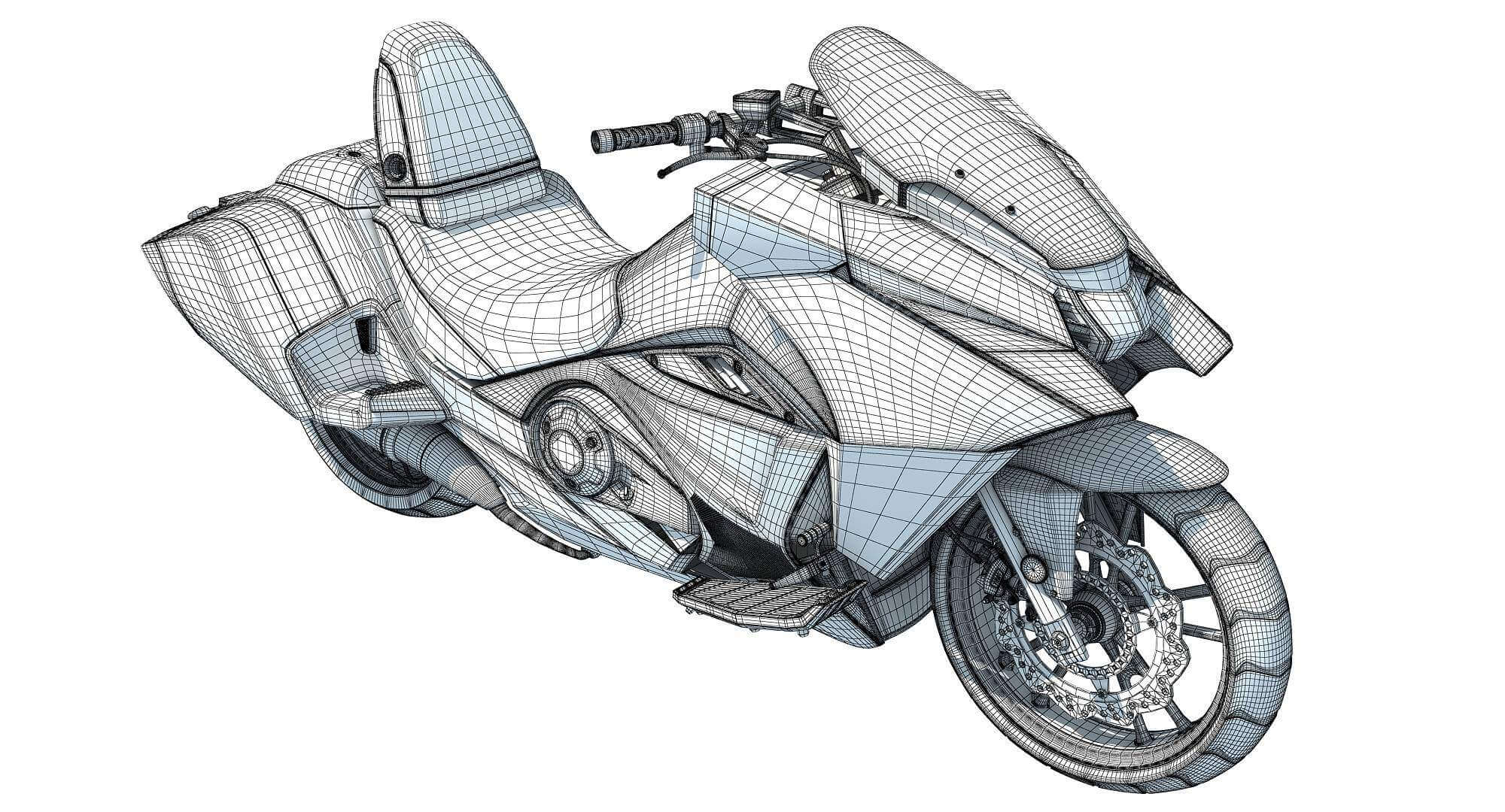 Generic Sport Motorcycle 3D Model