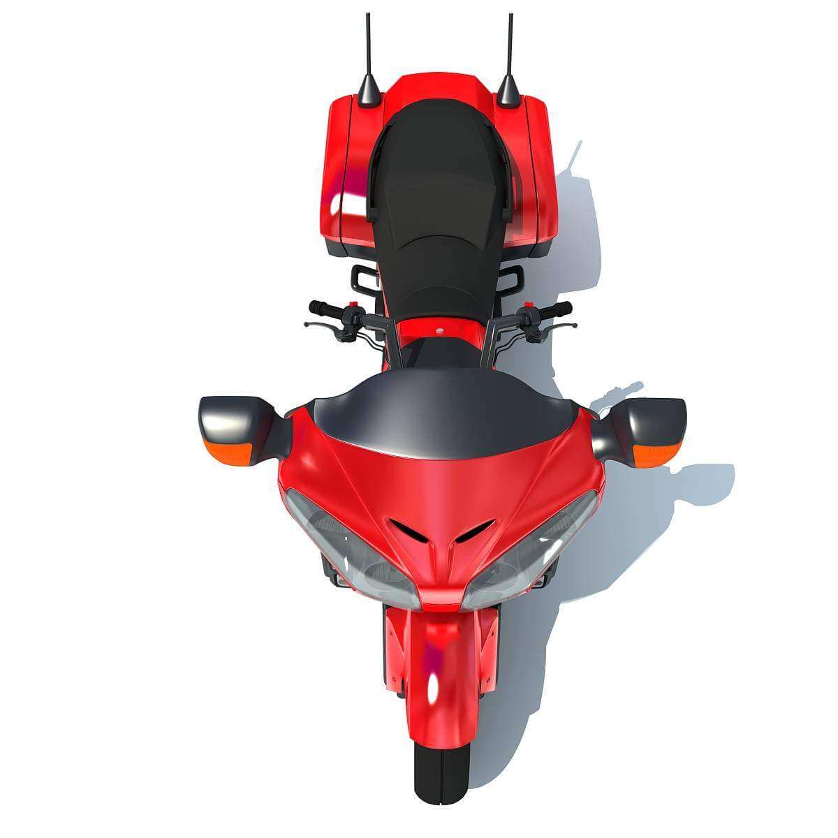 Honda Goldwing Motorcycle 3D Model