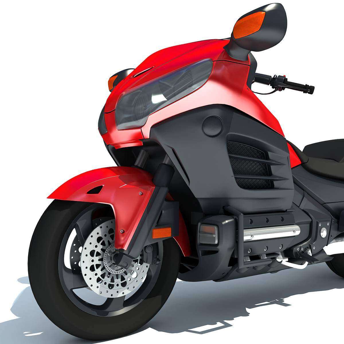 Honda Goldwing Motorcycle 3D Model