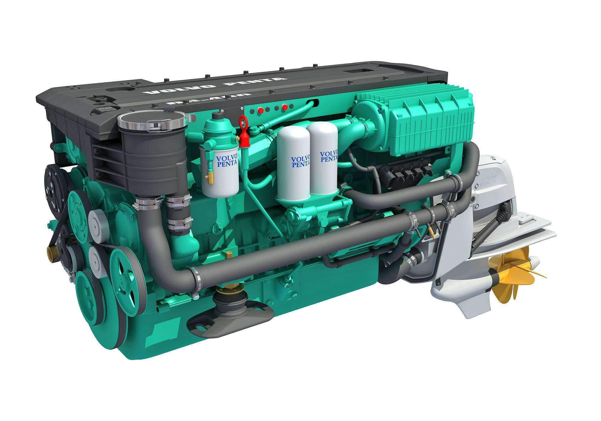 Rebuilt Volvo Penta 5.0 Marine Engine