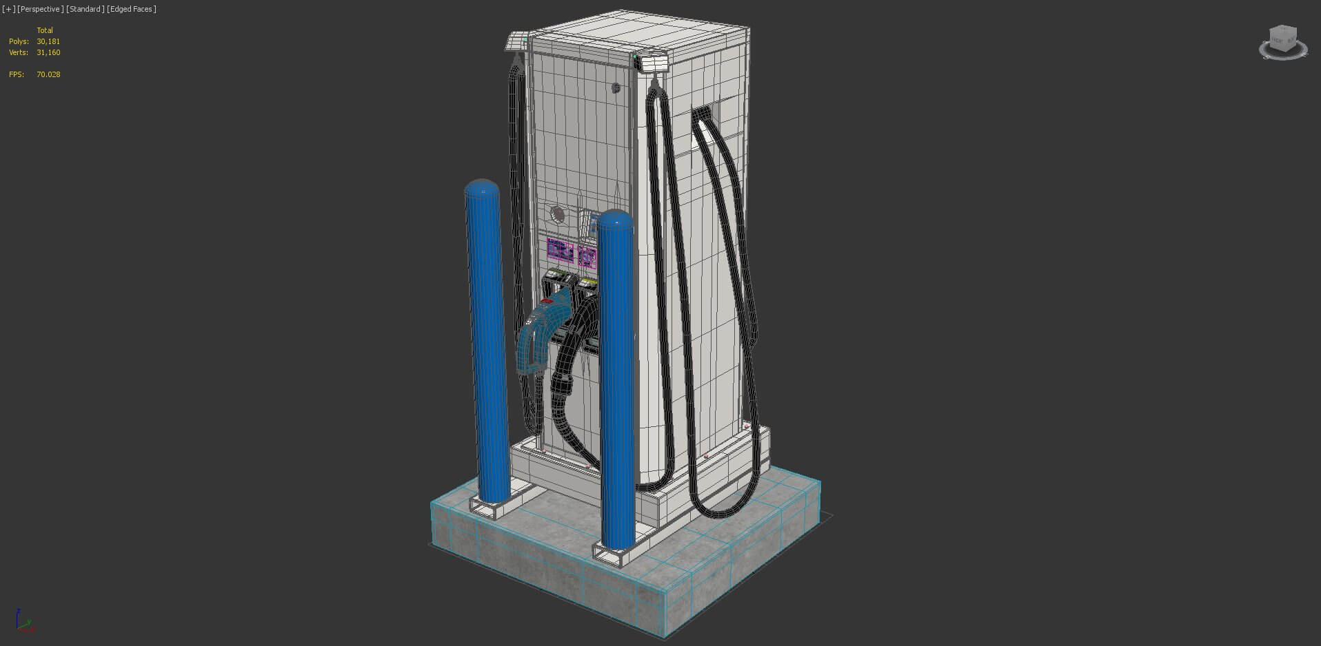 Electric Vehicle Charging Station EV GO 5 3D Model