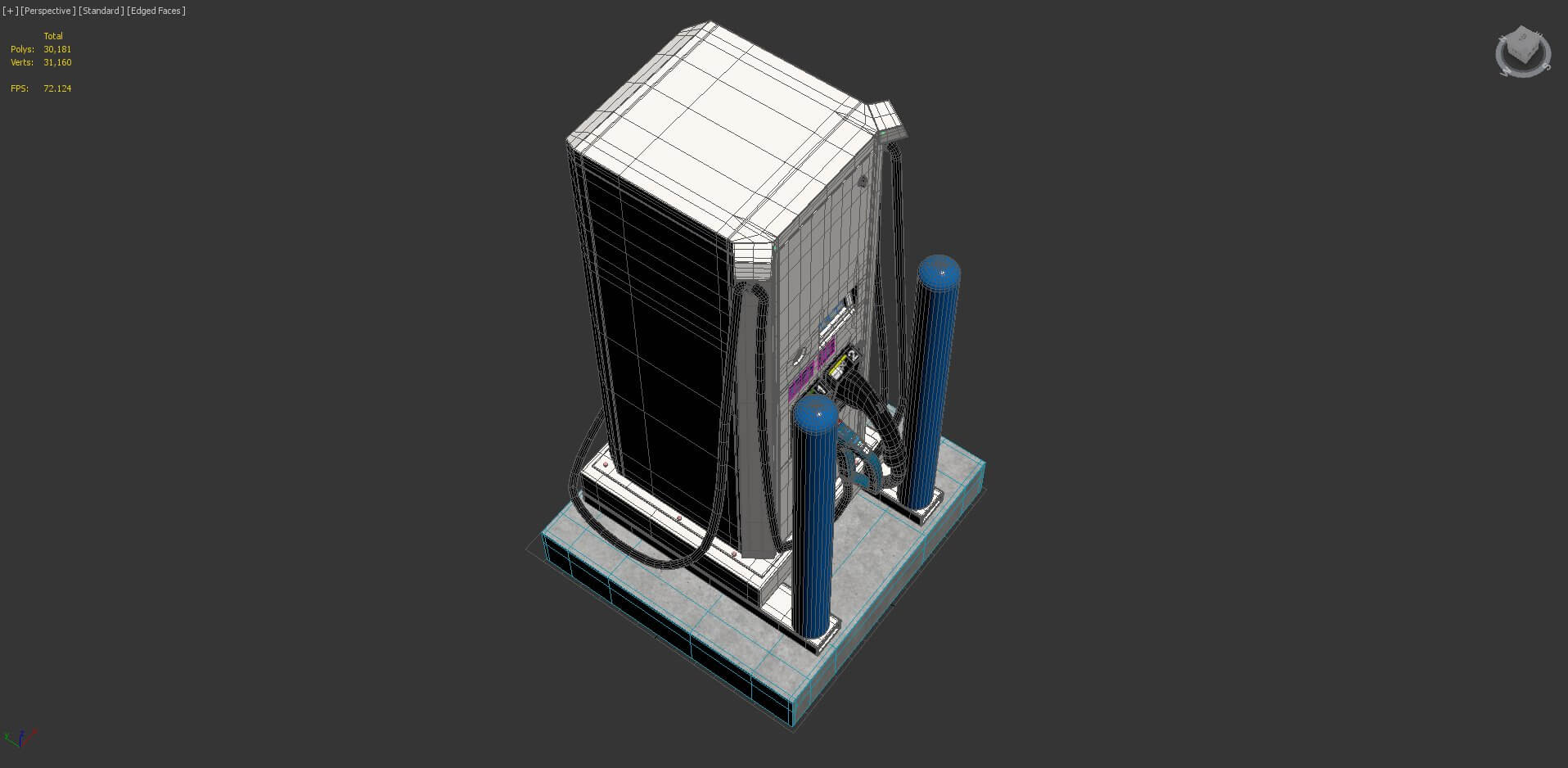 Electric Vehicle Charging Station EV GO 5 3D Model