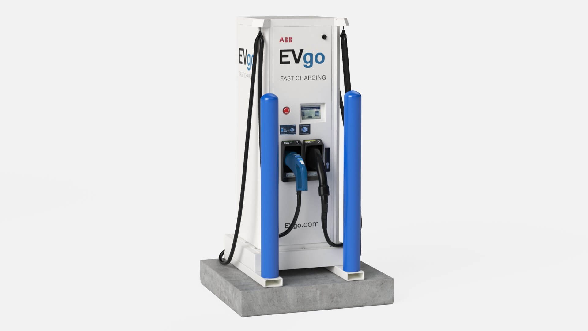 Electric Vehicle Charging Station EV GO 5 3D Model