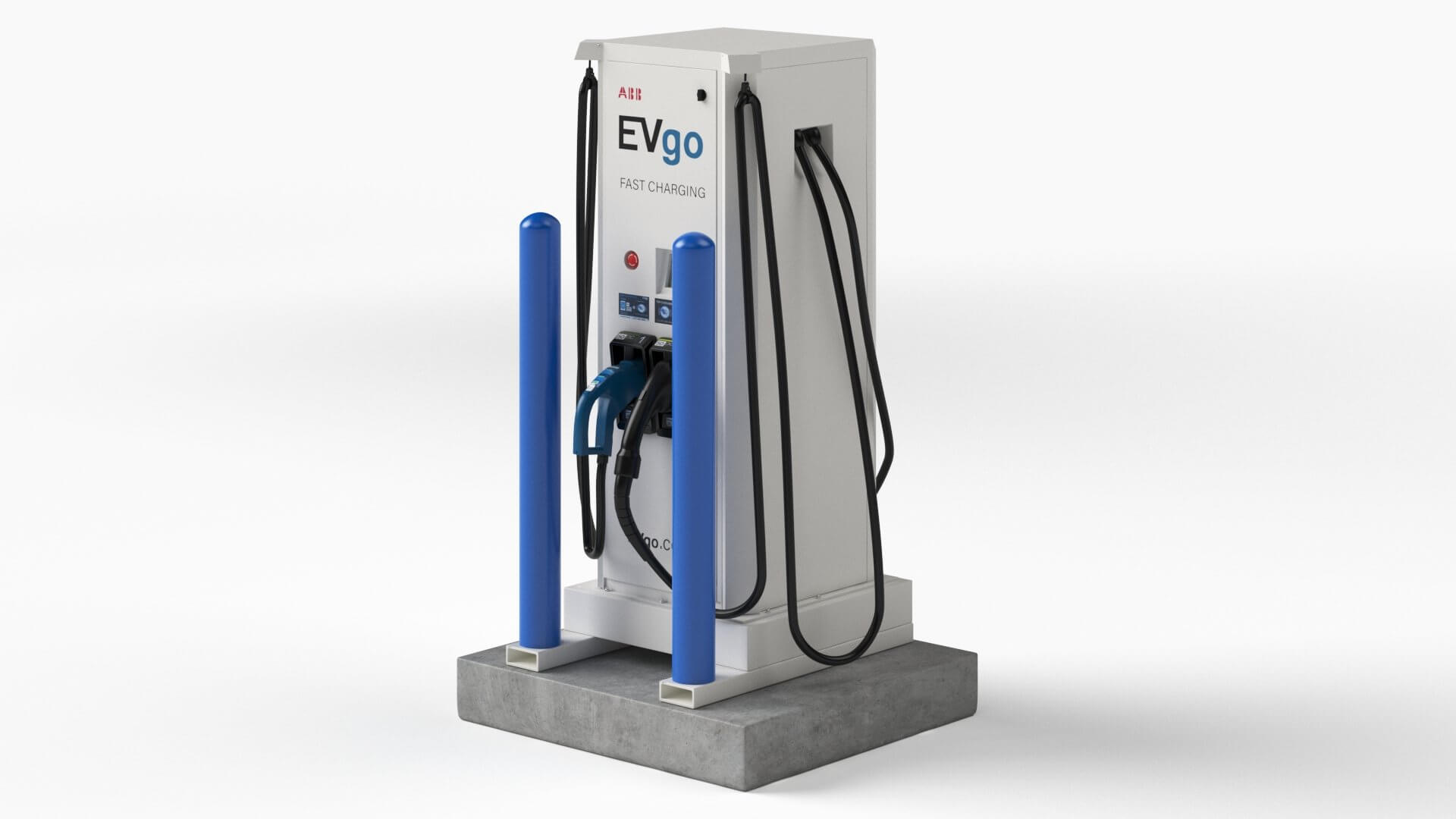 Electric Vehicle Charging Station EV GO 5 3D Model