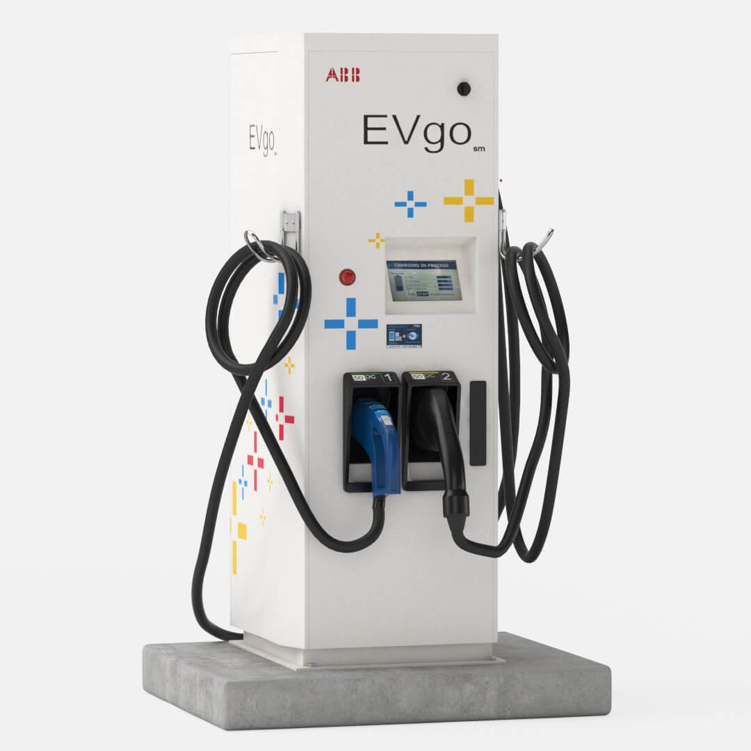 Electric Vehicle Charging Station EV GO Pat 1 3D Model