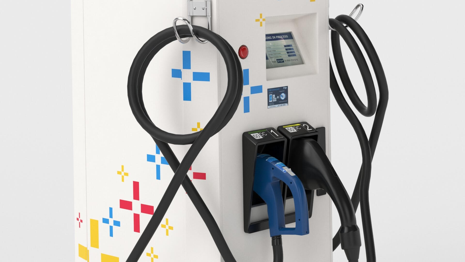 Electric Vehicle Charging Station EV GO Pat 1 3D Model