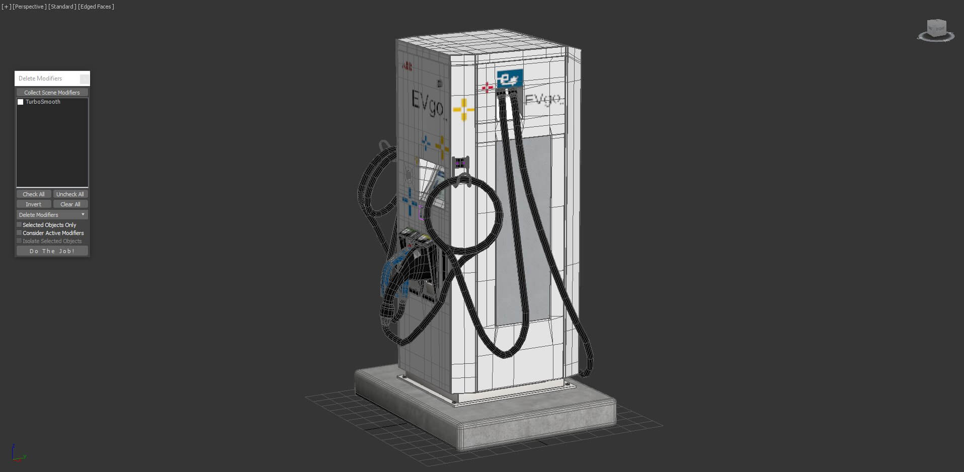 Electric Vehicle Charging Station EV GO Pat 1 3D Model