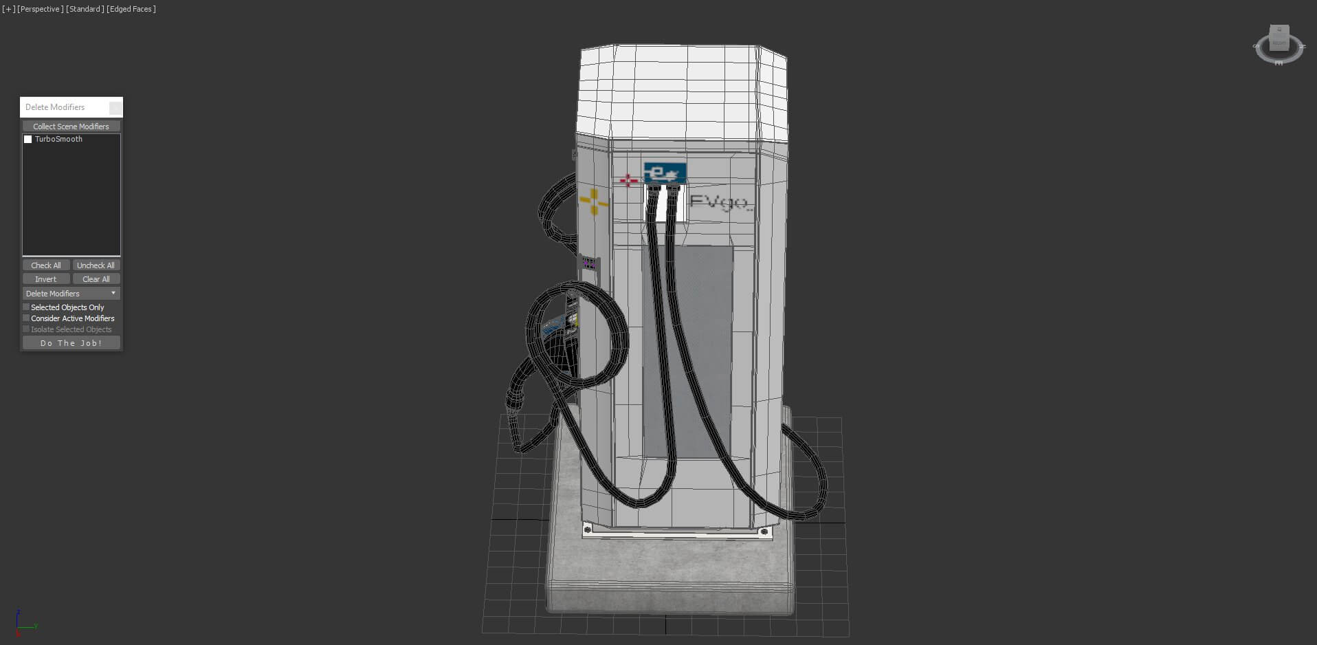 Electric Vehicle Charging Station EV GO Pat 1 3D Model