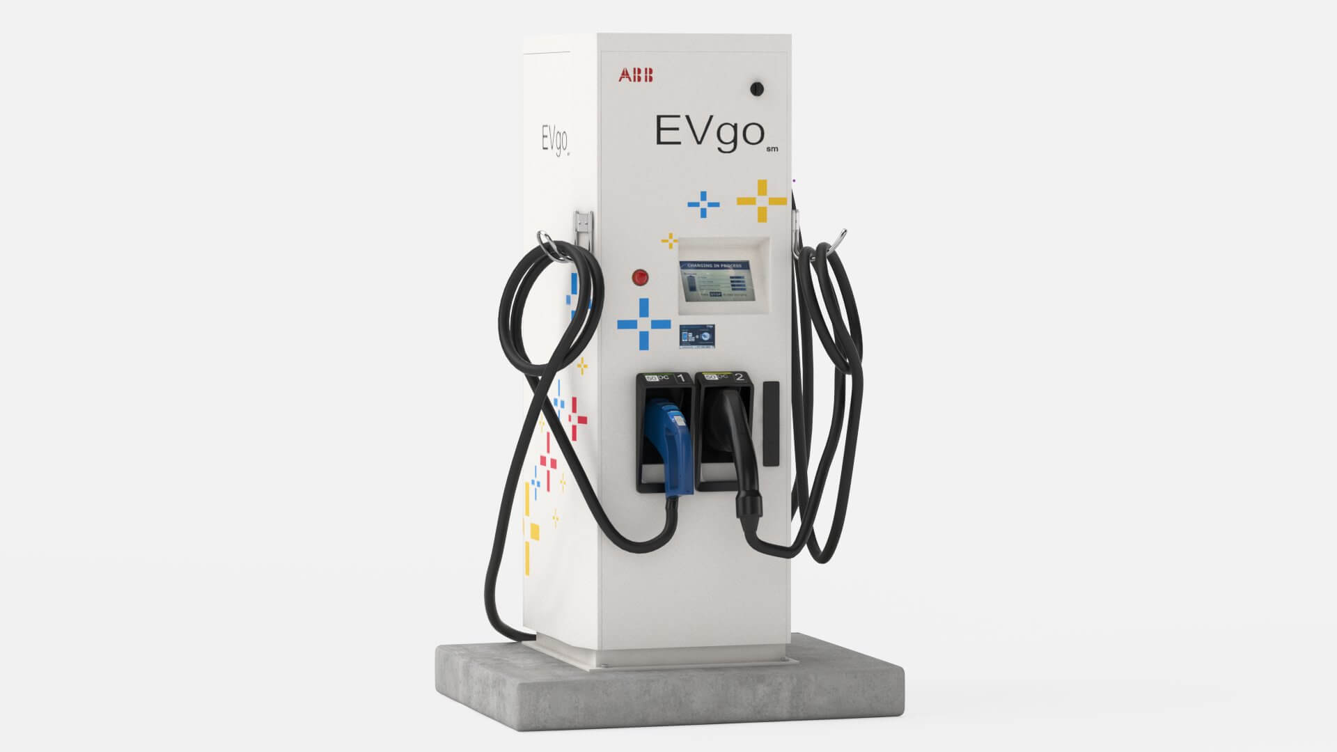 Electric Vehicle Charging Station EV GO Pat 1 3D Model