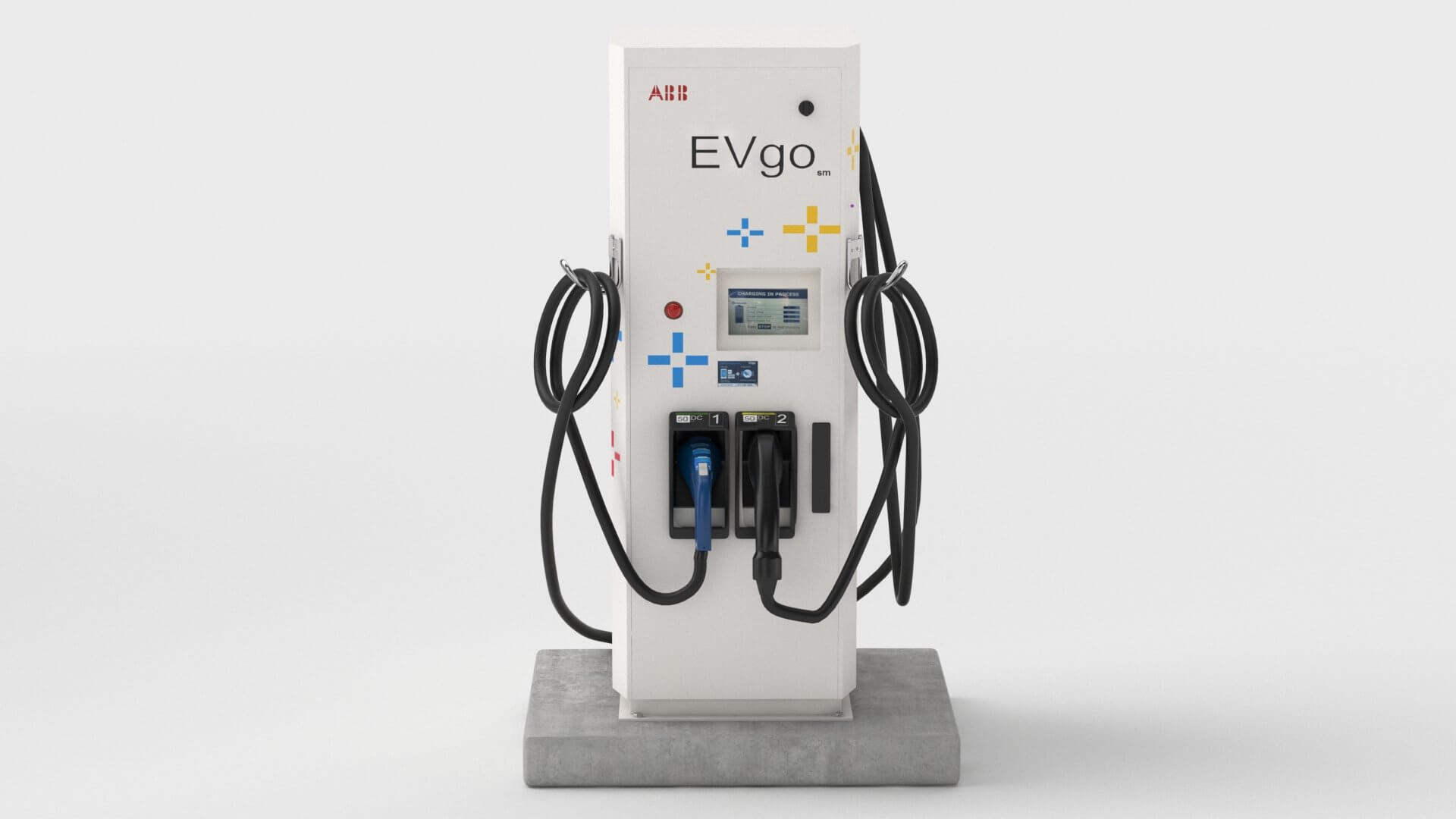 Electric Vehicle Charging Station EV GO Pat 1 3D Model