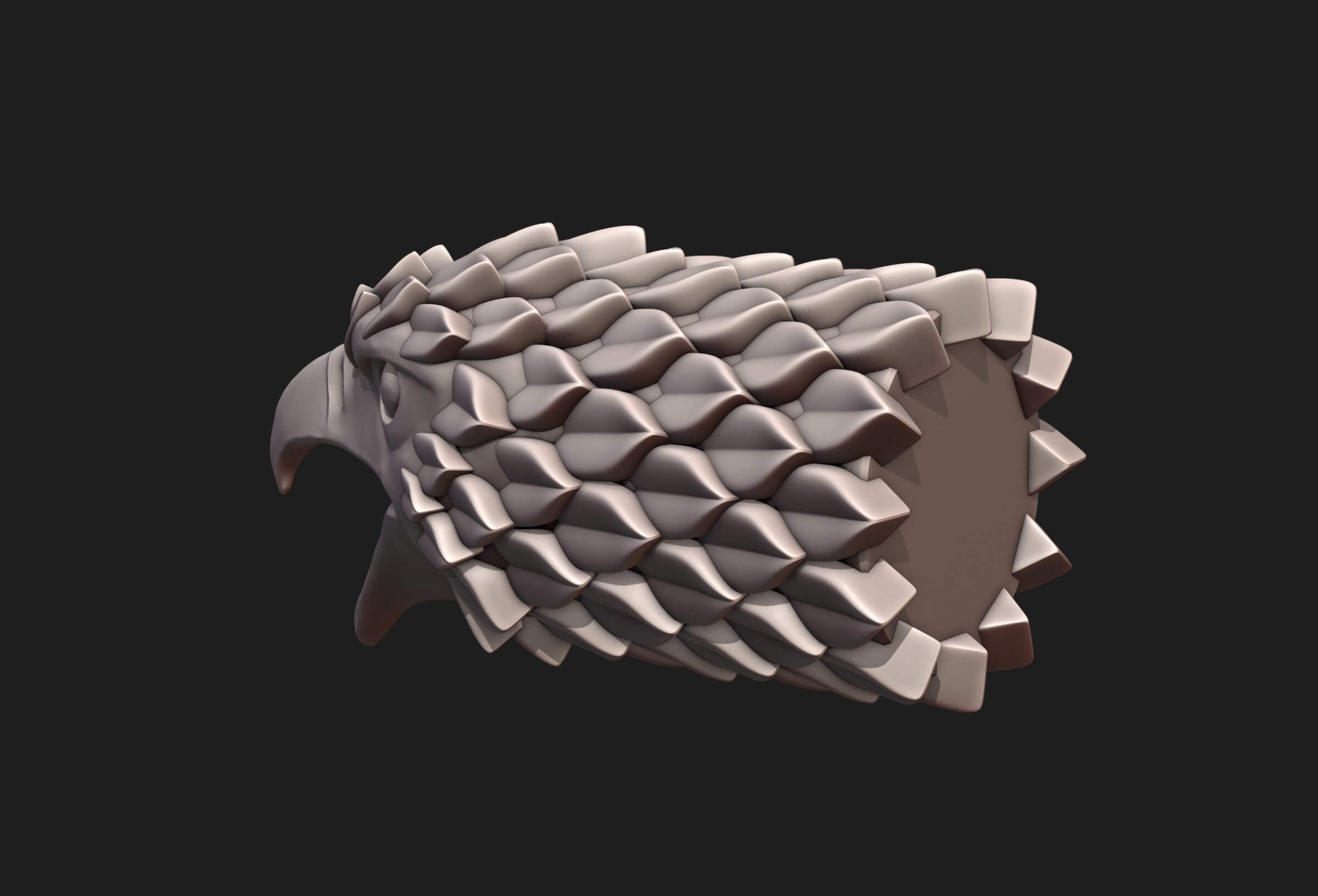 Falcon Head Stylized 3D Model