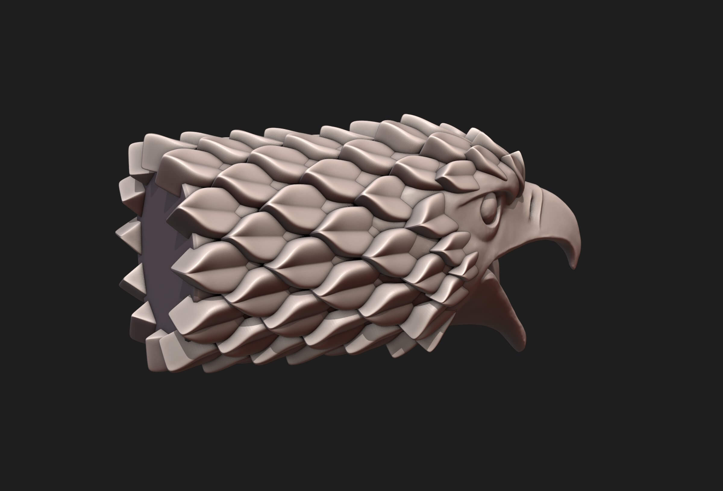 Falcon Head Stylized 3D Model