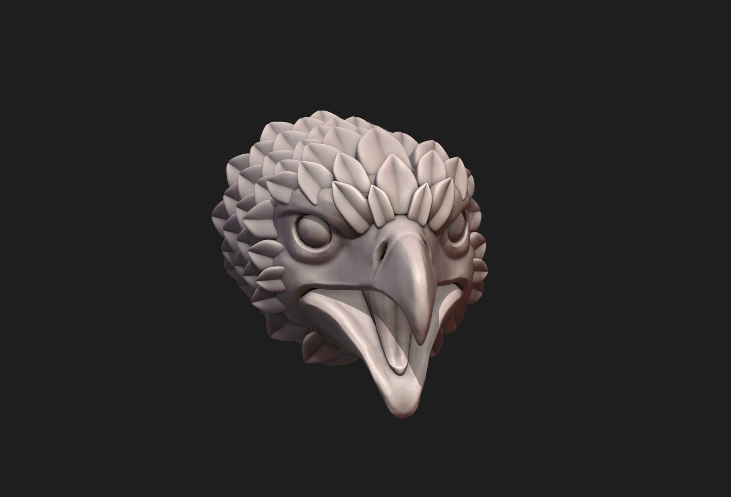 Falcon Head Stylized 3D Model