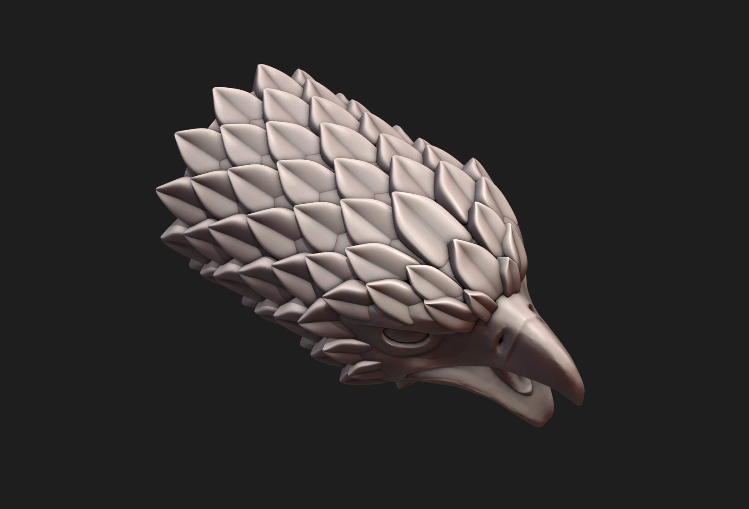 Falcon Head Stylized 3D Model