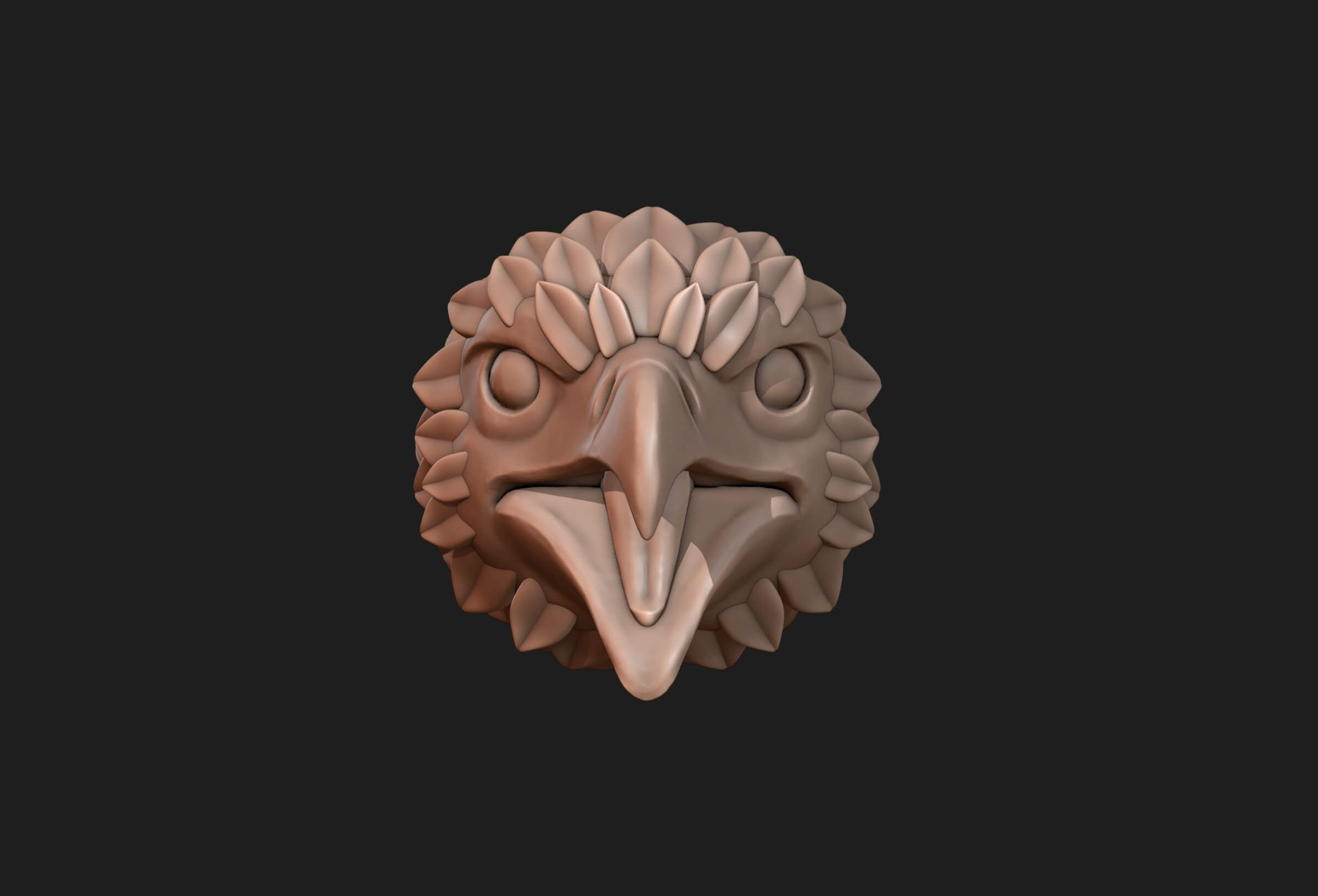 Falcon Head Stylized 3D Model