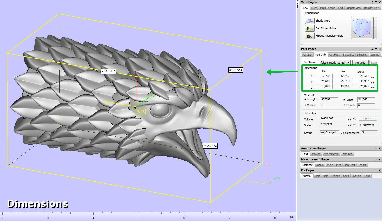 Falcon Head Stylized 3D Model