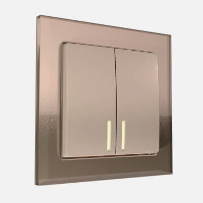 Two-key Switch With Brass Frame