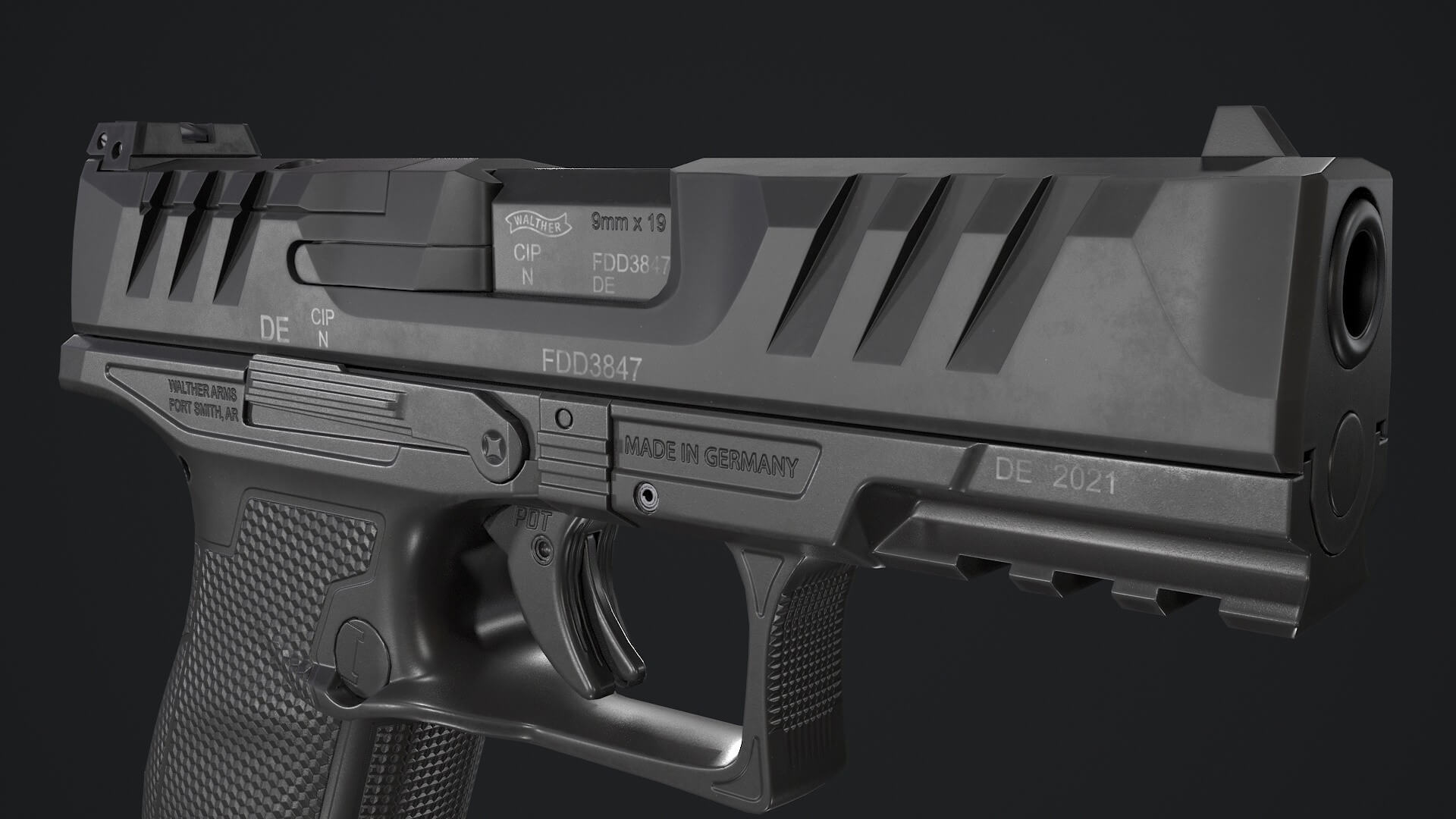 Walther PDP Full-Size 3D Model