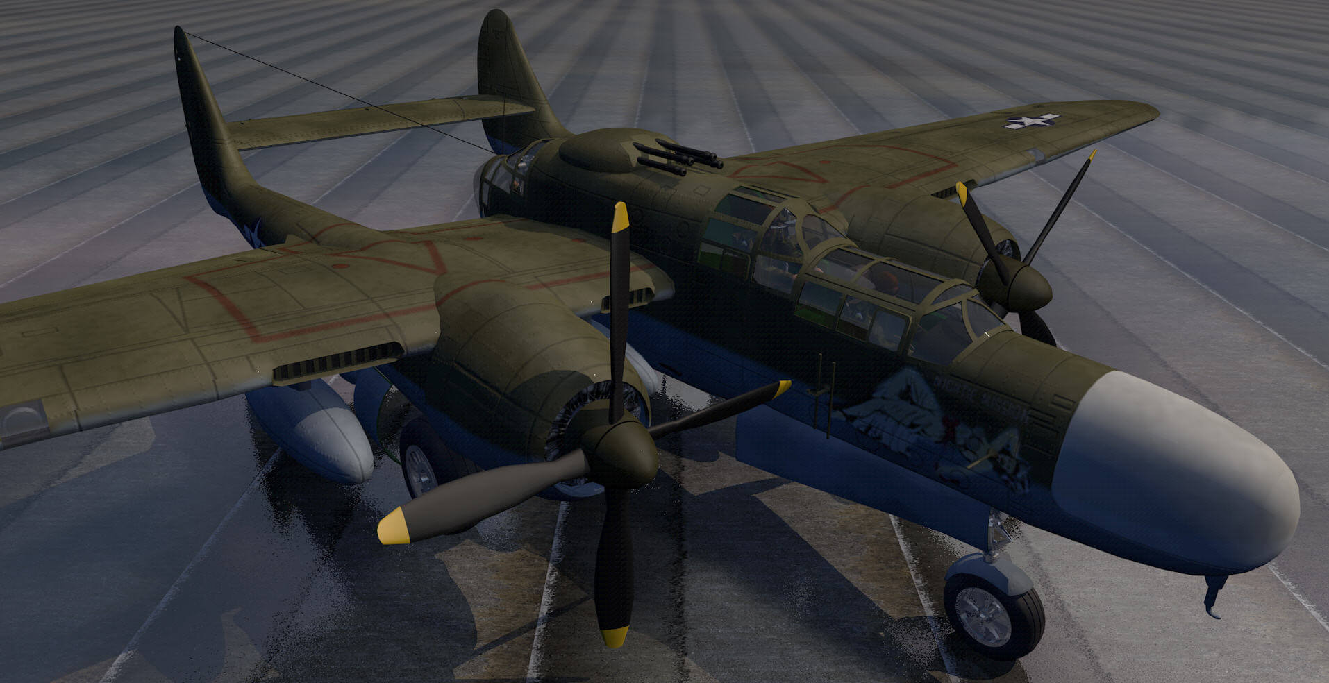 Northrop P-61 Black Widow 3D Model