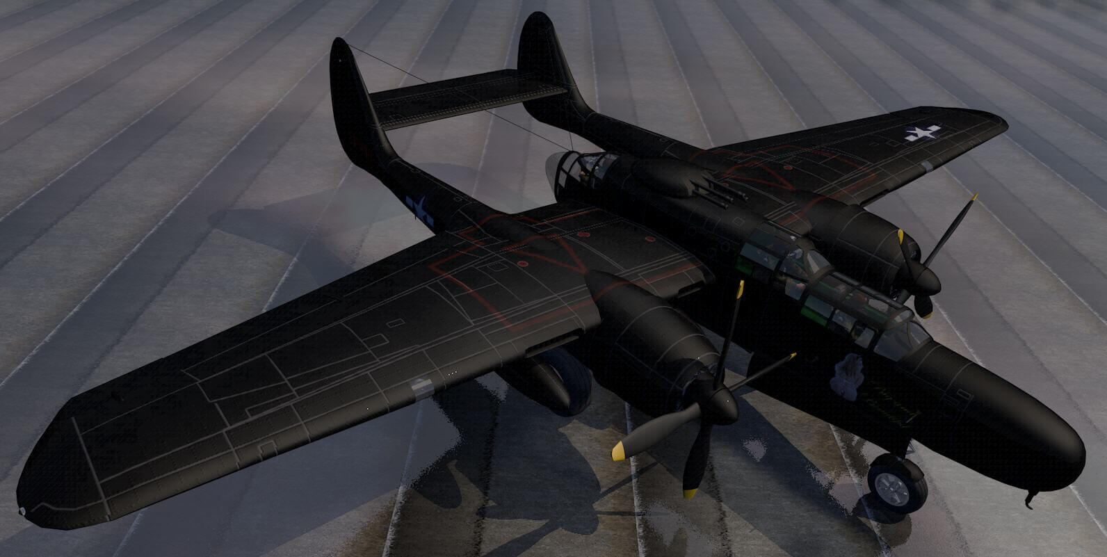 Northrop P-61 Black Widow 3D Model