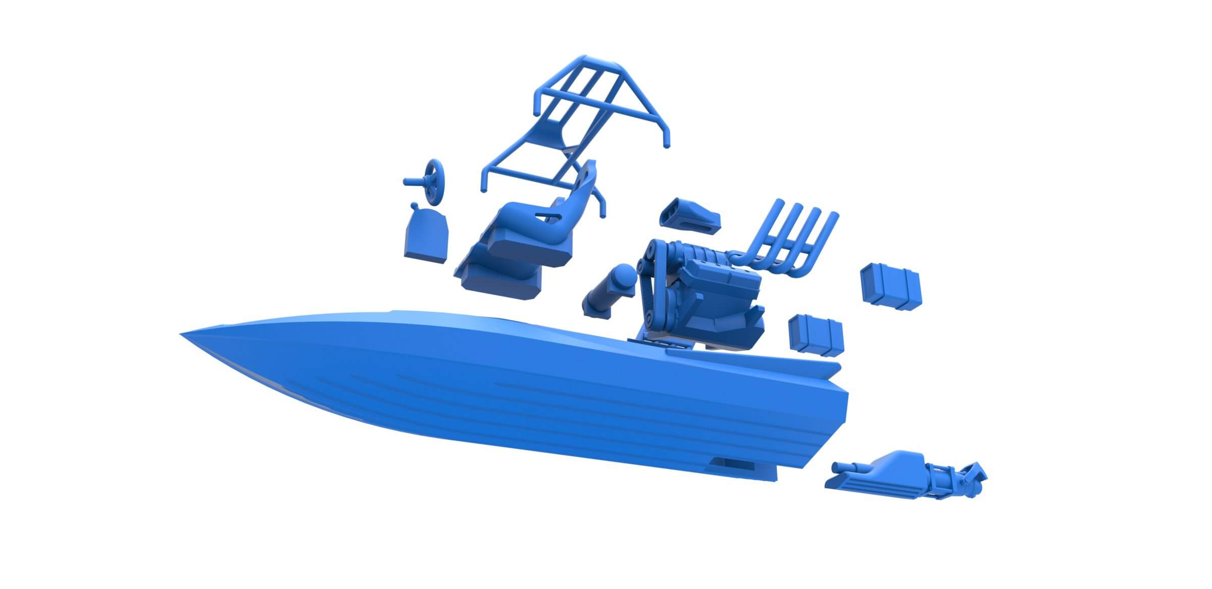 Jet Sprint Boat 125 3D Model